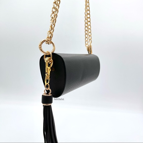 🆕 Burberry Sunglass Case to Crossbody / Shoulder / Clutch Bag Purse, Black New - Picture 7 of 10